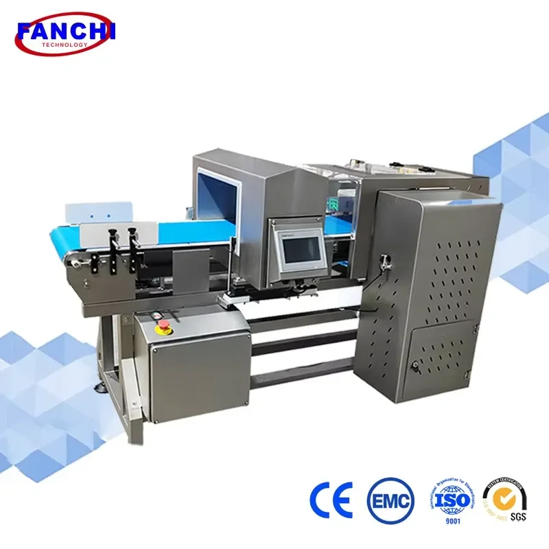Fanchi BRC Standard Touch Screen Inline Food Metal Detector for Packaged Product Inspection
