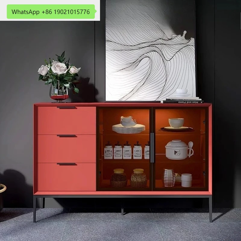 

Итальянский простой шкаф для хранения чая из массива дерева, многофункциональный шкаф для хранения вина