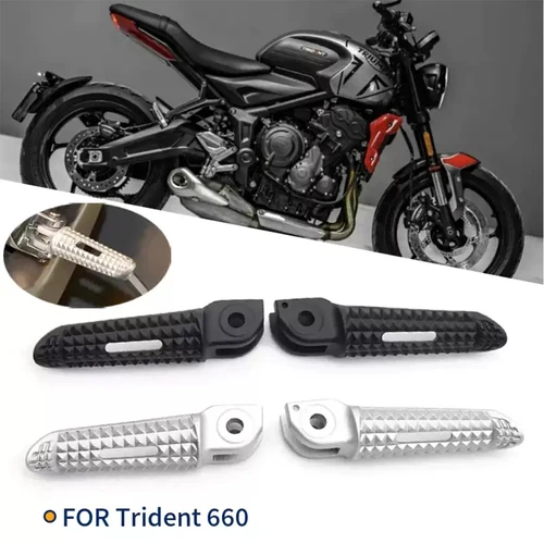Imagen 1 del producto Pedales de motocicleta reposapiés delanteros y traseros para Triumph Trident660 Daytona660 Tiger Sport 660 Speed Twin 1200 apoyapiés