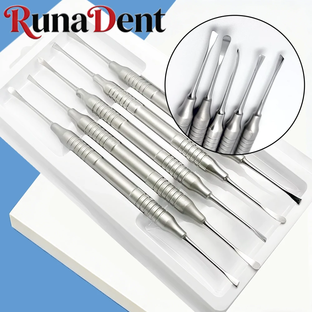 

Набор из 5 стоматологических периостальных разделителей с двойным концом для имплантации, пародонтальной и оральной хирургии, для пересадки костных трансплантатов и поднятия тканей