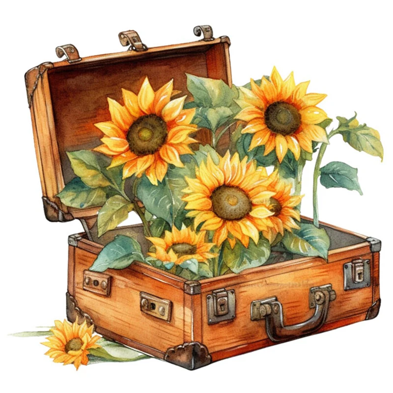 

Sunflower Wall Sticker Kids Room Background Home Decoration Mural Living Room Wallpaper Funny Waterproof Decal S961