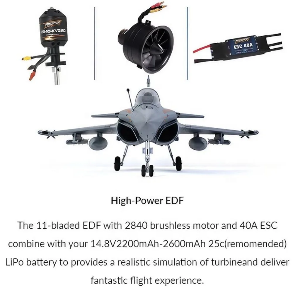 Applicable to Reflect V3 Equipment FMS 64mm Rafale EDF Jet PNP Precision Flight Model Radio-Controlled Jet Fighter Dassault Desi