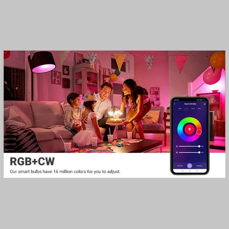 

Умная лампа MR16 WiFi, RGB, 5 Вт, с регулируемой яркостью, работает с приложением Alexa Home Smartthings