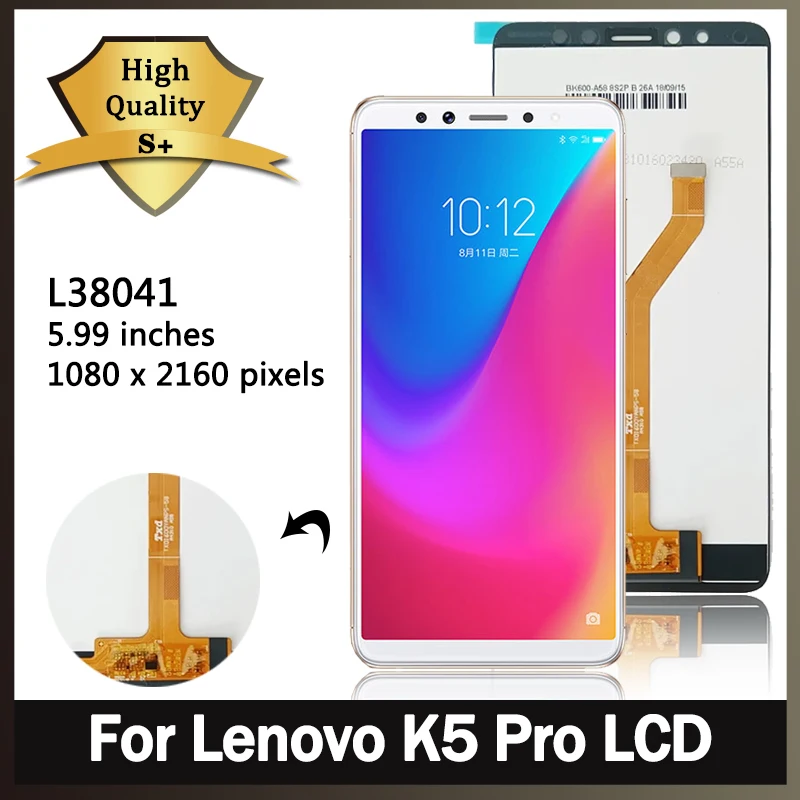 

5.99"Original For Lenovo K5 Pro LCD L38041 Display Screen Touch Panel Digitizer Assembly k5Pro Display Replacement Repair Parts