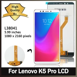 레노버 K5 프로 LCD L38041 디스플레이 스크린 터치 패널 디지타이저 어셈블리, k5Pro 디스플레이 교체 수리 부품, AAA +, 5.99 인치