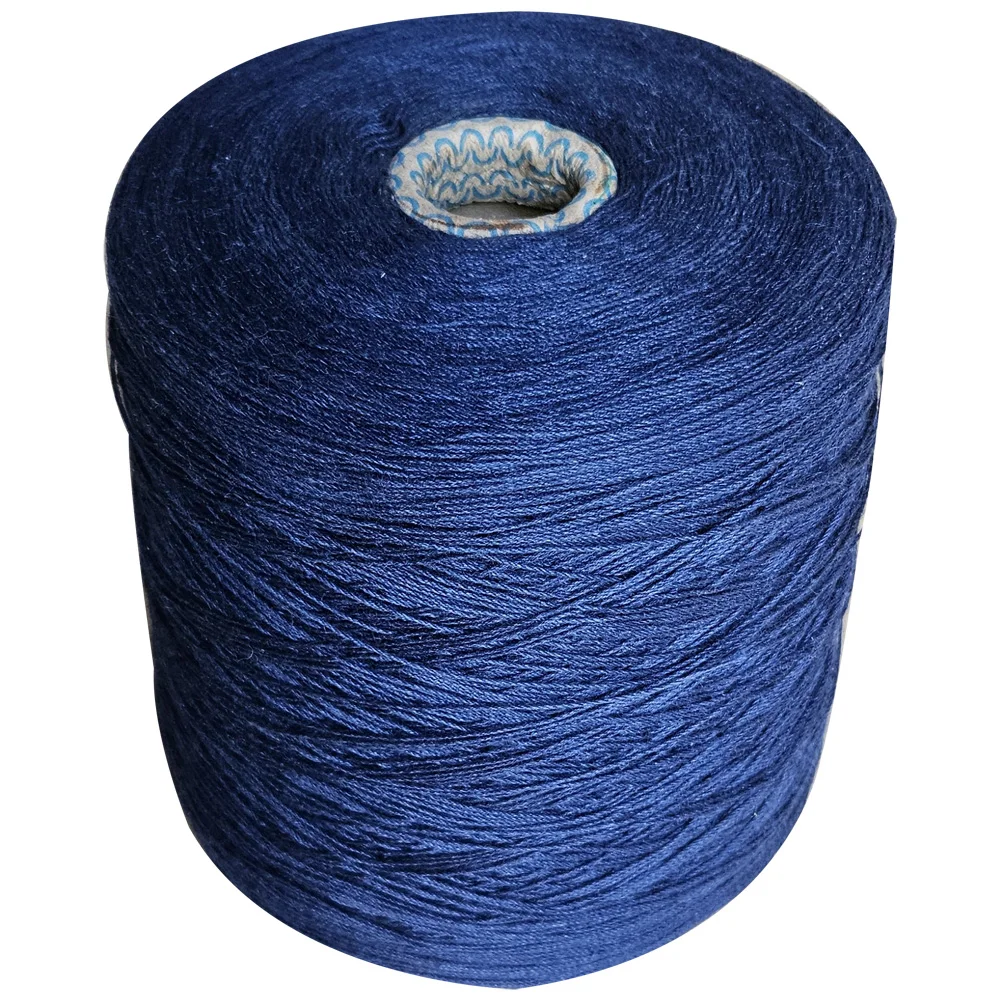 Blue big cone 100% Linen threads weight 1kg/cone twine cords for sewing Knitting embroidery crochet handmade  DIY