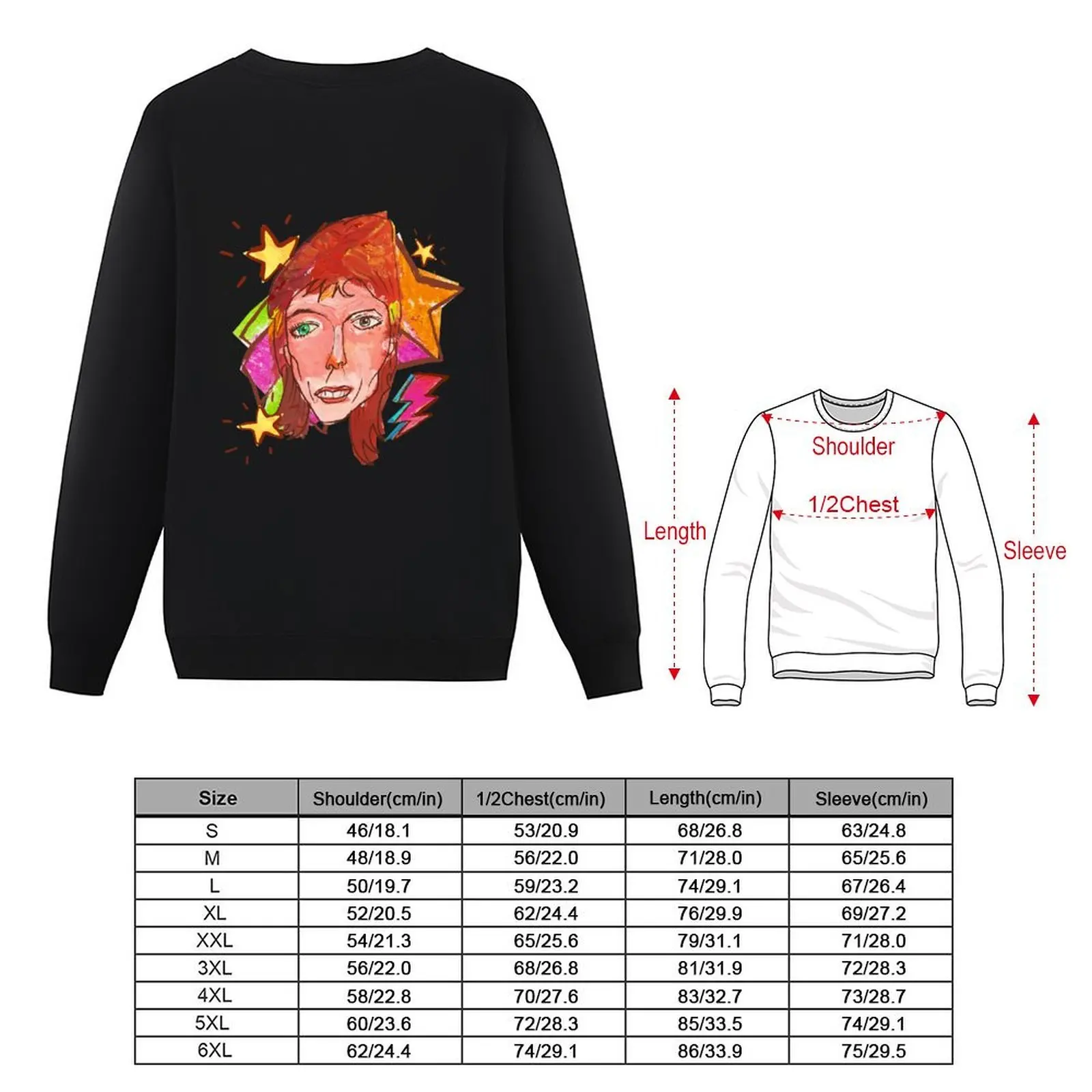 Neon Retro Glam 70s Pattern Pullover graphic t shirts men men wear autumn jacket men clothing sports sweatshirt man