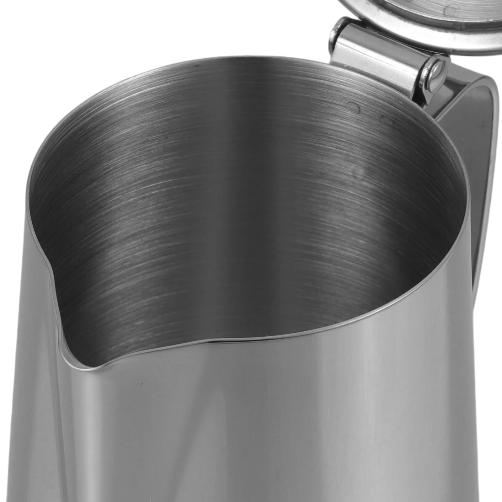 Copo de aço inoxidável jarro de leite à prova de ferrugem chaleira de café caneca de espuma doméstica com tampa