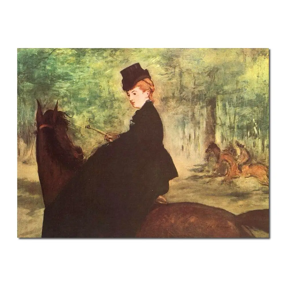 

Paintings for living room wall The Horsewoman Edouard Manet High quality Hand painted