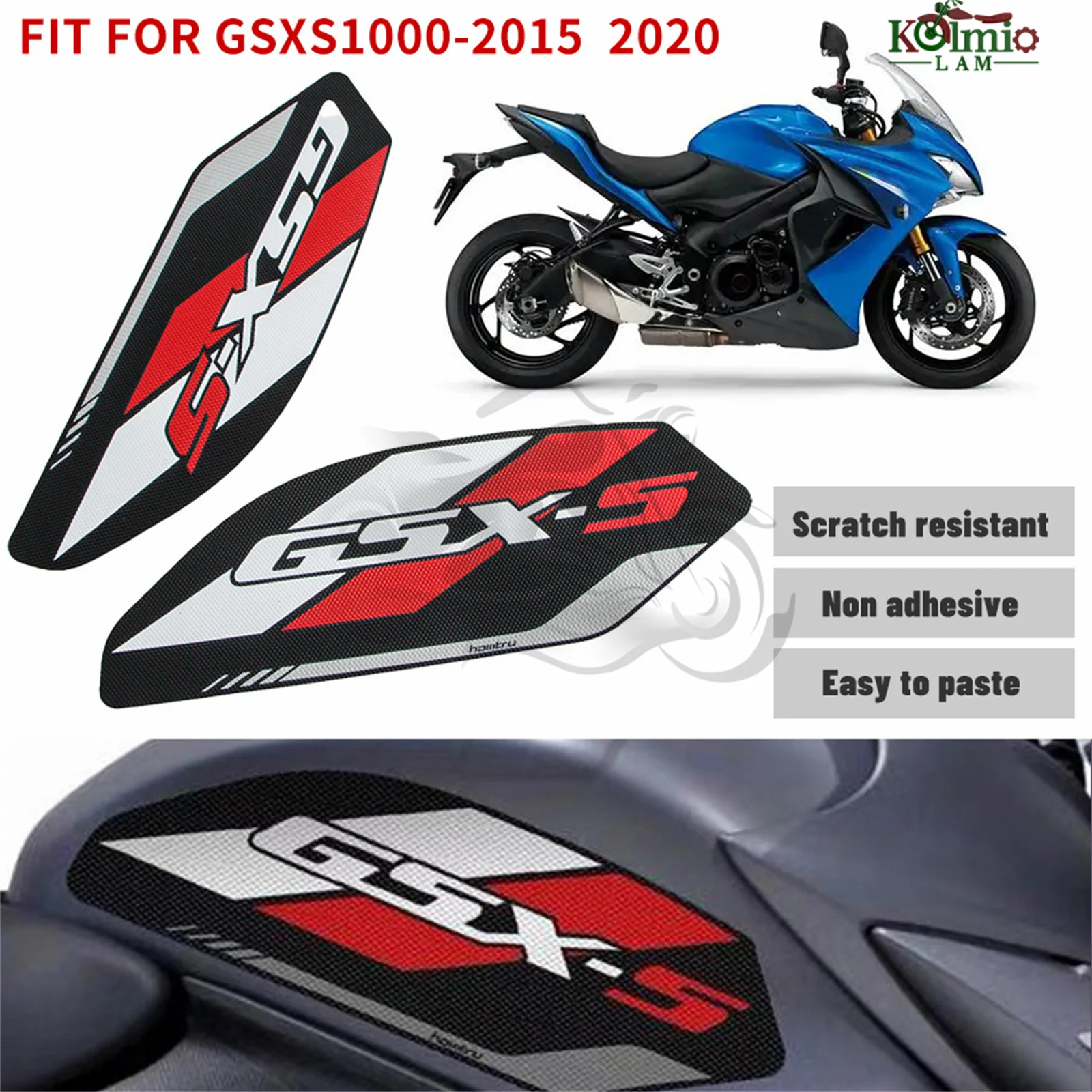 

Подходит для SUZUKI 2015 - 2020 GSX-S 1000 GSXS1000, боковая прокладка для резервуара, защитные наклейки, газовый коленный захват, Тяговая наклейка, фотография 16 17 18