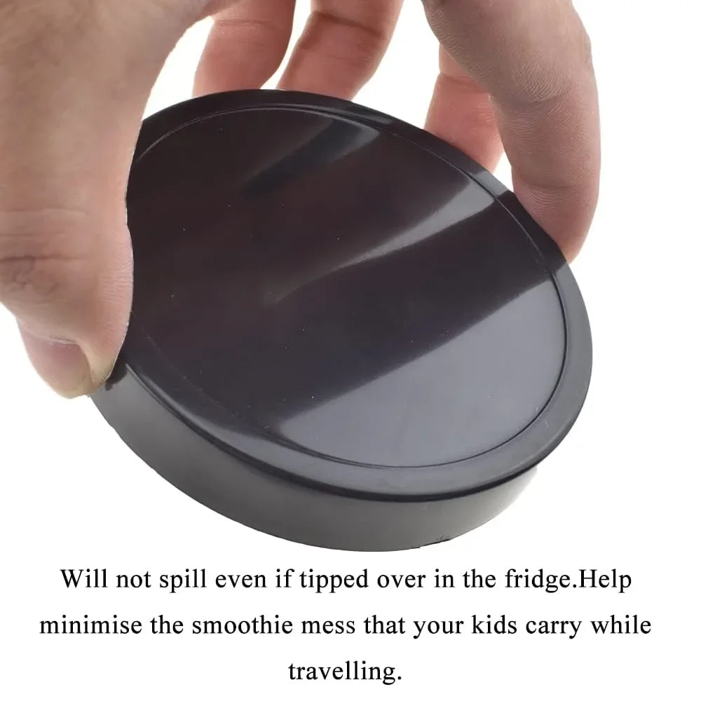 Taza de plástico negra para mantenerse fresco, tapa Compatible con Magic Bullet 250W MB1001, 2 uds.