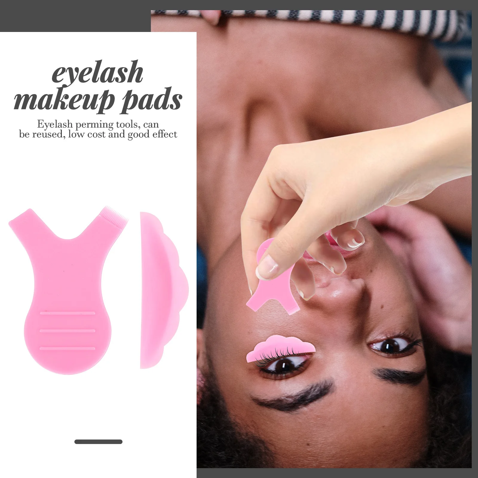 1 Juego de 1 Juego de Kit permanente de pestañas, herramientas de elevación de pestañas de silicona para extensión, cepillo de elevación de injerto, almohadillas para pestañas postizas, esteras permanentes, maquillaje