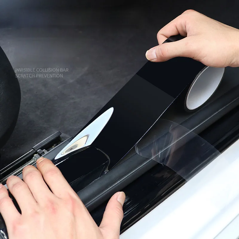 

Light Black 3/5/10M Car Sticker DIY Paste Protector Strip Auto Door Sill Side Mirror Anti Scratch Tape Waterproof Protect Film