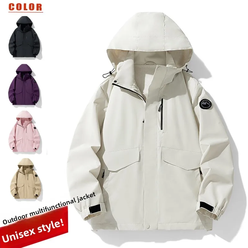 

Hiking Camping Trekking Mountaineering Waterproof Hardshell Jackets Outdoor Sport Windproof Windbreaker UPF50+ Unisex Rain Coat