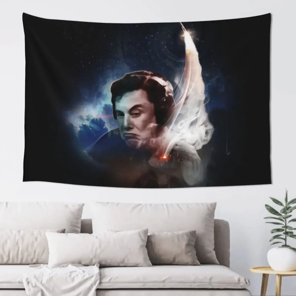 Elon Musk - Blast Off Tapestry Wall Decoration Decor For Room For Bedroom Tapestry