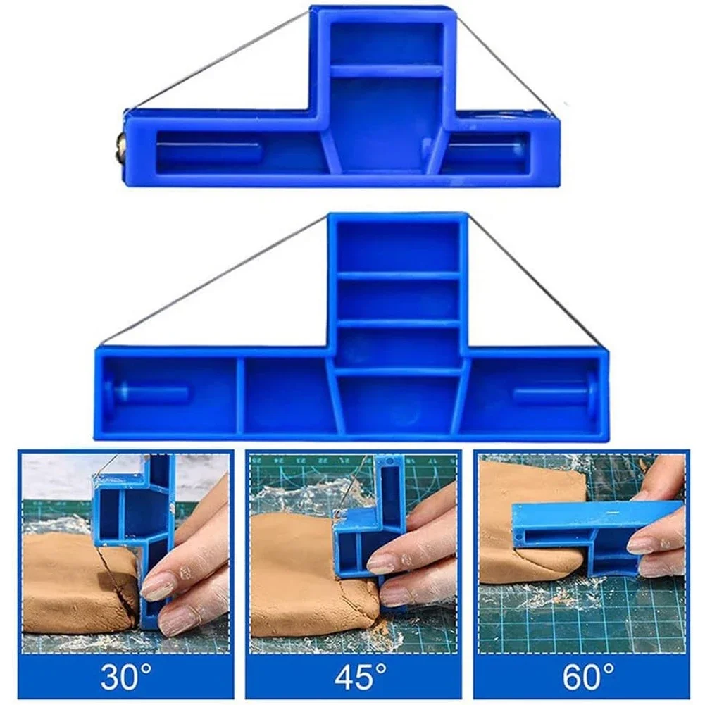 Глиняная скоска, синий керамический угловой резак, пластиковые инструменты для обрезки керамики для керамики и скульптуры стальной проволоки, резак для скоса
