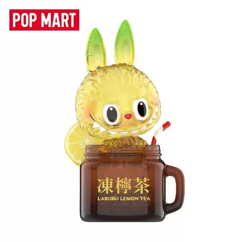 

POP MART LABUBU Фигурка с лимонным чаем, ограниченная серия, игрушки в глухой коробке, каваи, аниме, фигурка Caixa Caja, сюрприз, Mystery Box, куклы