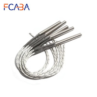 5PCS 8.5mm 190~220mm 316SUS Cylindrical Electric Heating Rod 110V/220V/380V Single Head Dual Heater 650W/670W/700W/730W/750W