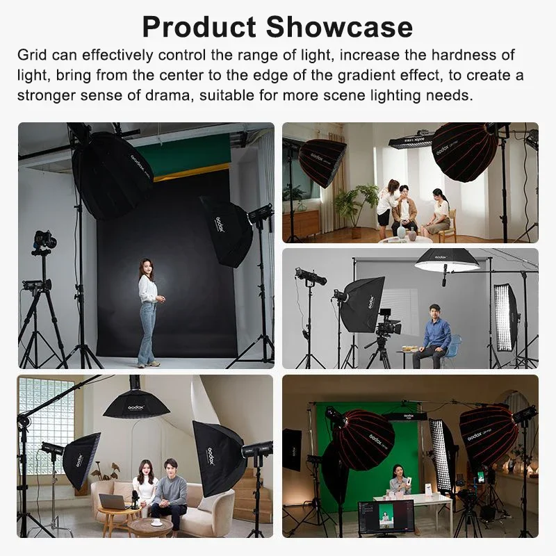 Godox Honeycomb Grid For Octagon Square Rectangle Hexadecagon Deep Softbox 30* 40 50*70 55 60 65 80 22*90 95 80*120 140 35*160cm