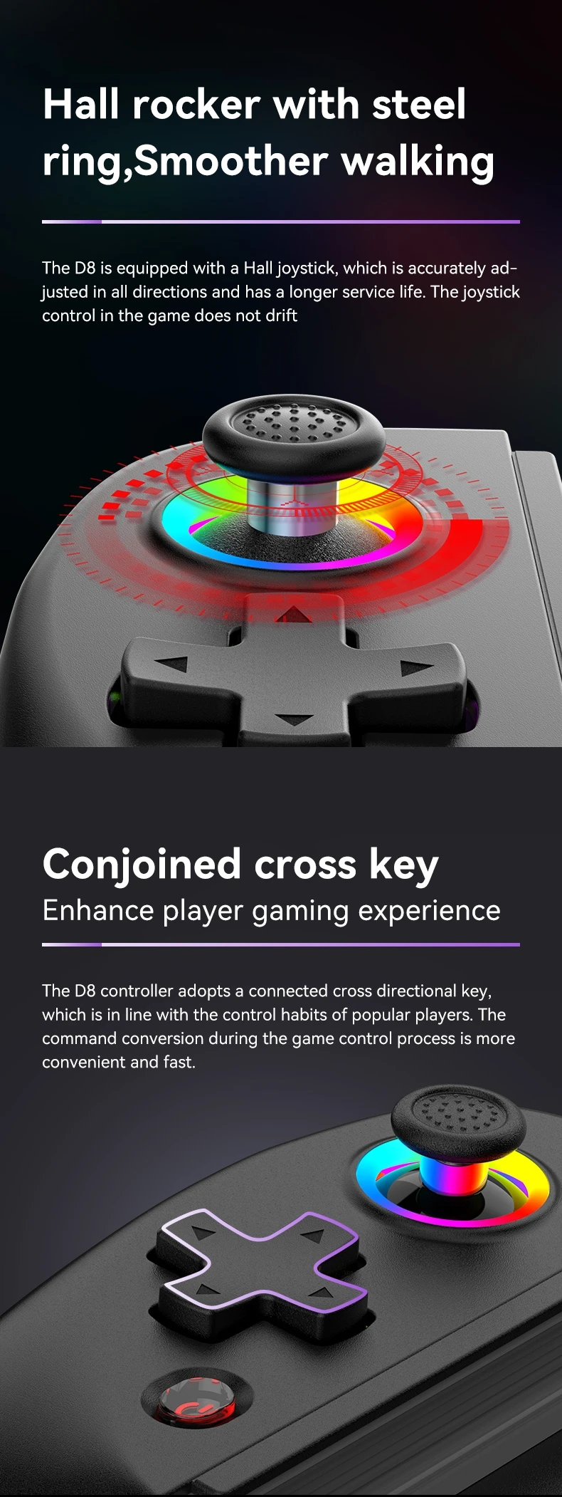 Wireless Bluetooth Control For PS4 PS3 Switch iPhone Android Mobile PC Cell Phone Tablet Hall Gamepad Gaming Controller Game Pad