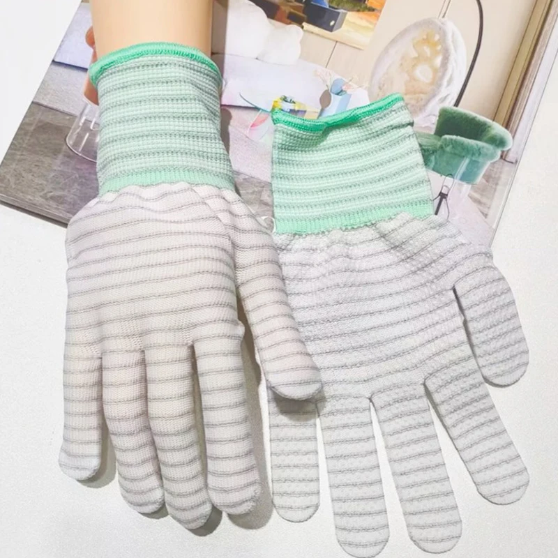 

1 Pair Nylon Dispense Gloves Touchable Screen Non-Slip Spring Work Gloves High Quality Outdoors Ventilate Anti Static