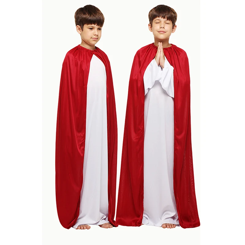 الكبار الأطفال الكاهن الروماني الراهب المسيح يسوع مريم العذراء تأثيري حلي للرجال النساء يسوع رداء عباءة مجموعة بوريم ملابس الحفلات #4