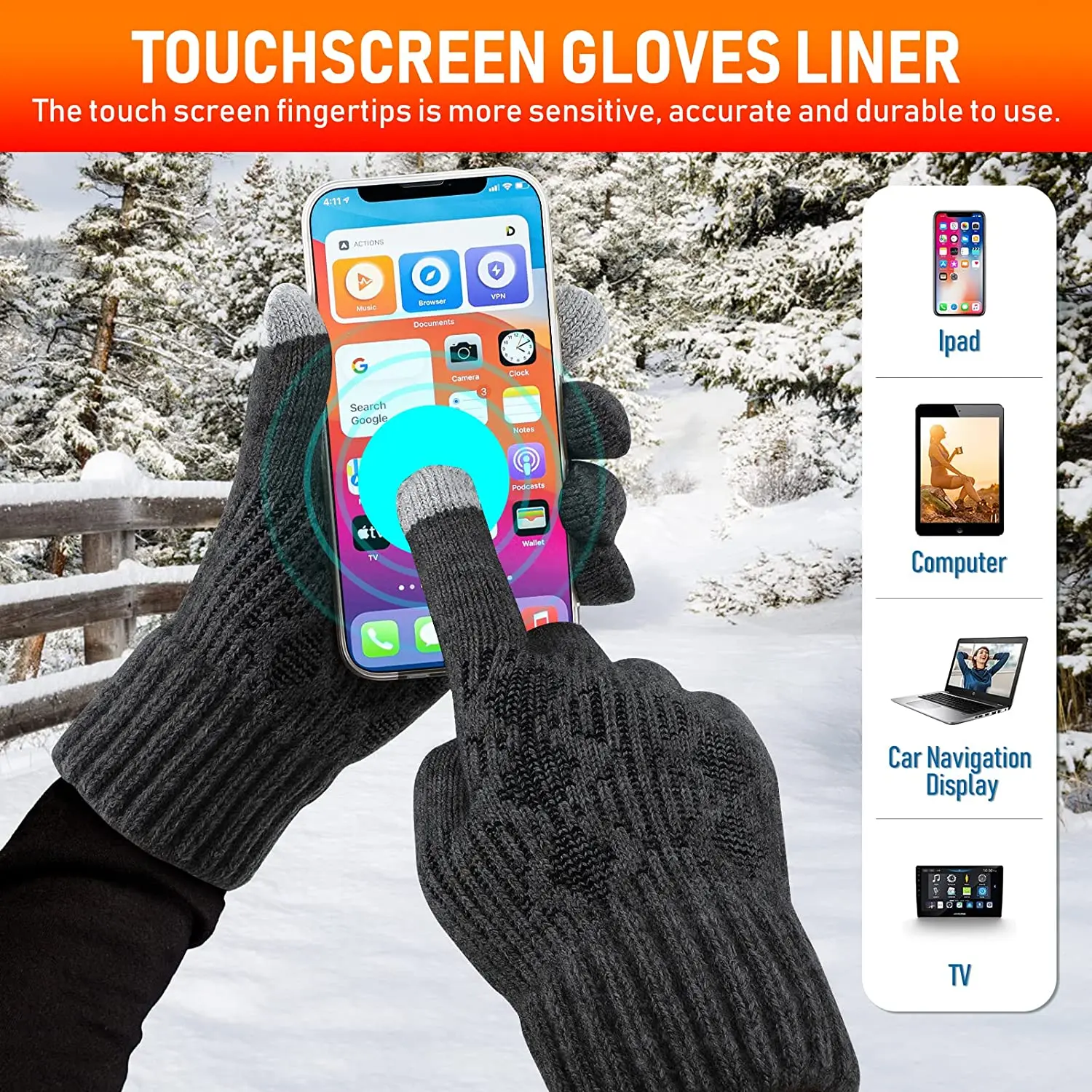 IN STOCK Warming Electric Long Heated Gloves Rechargeable Battery Touch Screen Winter Outdoor Usb Ski  Motorcycle Heated Gloves