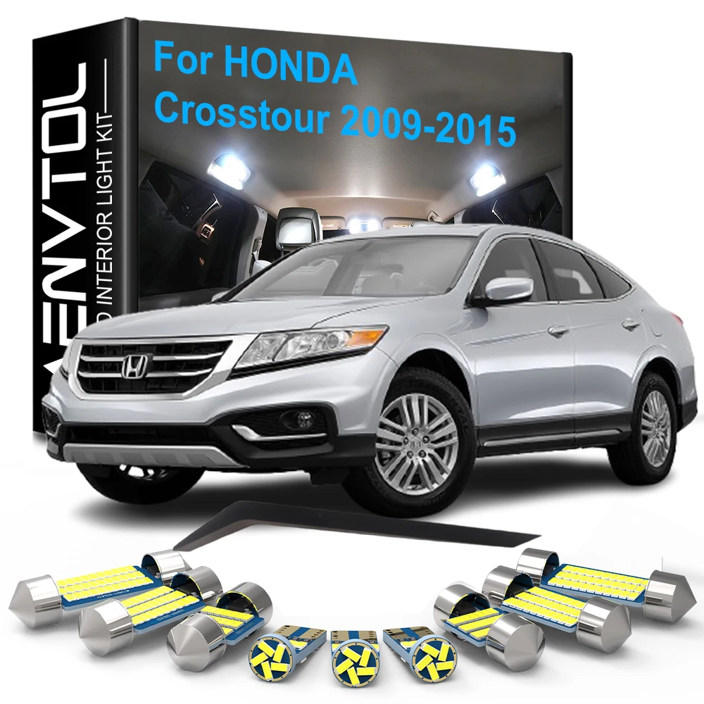 

17pcs LED Interior Lights Canbus For Honda Crosstour 2009 2010 2011 2012 2013 2014 2015 Dome Vanity Mirror Trunk Glove box Lamps