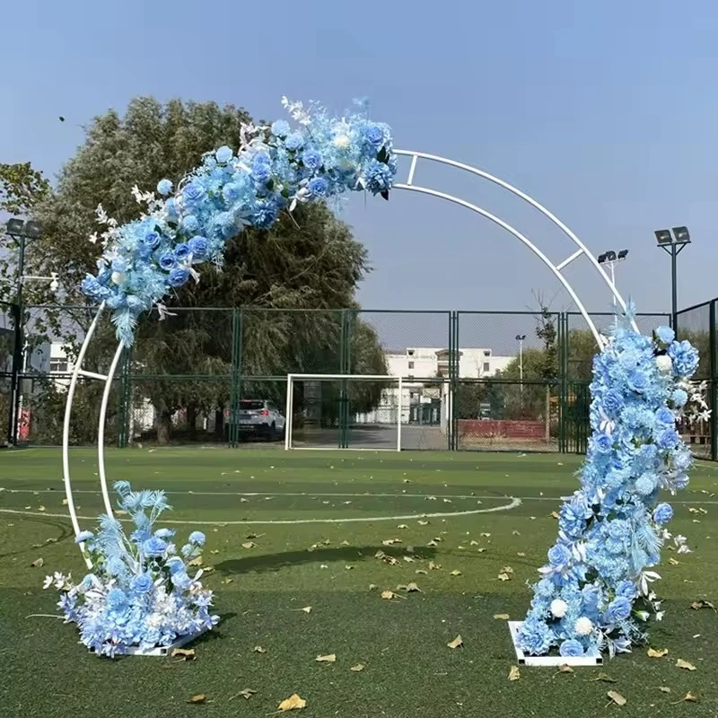 Hochzeitsbogen Party-Hintergrund Eisenbogen Blumenständer Requisiten Doppelter Runder Ringbogen Rahmen Heim-Blumenbogen Türdekoration – Detail 1
