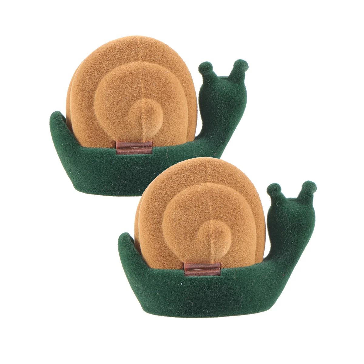 2Pcs Ear Decor Packaging Box Snail Shape Ring Storage Organizer Elegant Jewelry Case Christmas Wedding Gift Ring Storage Box