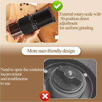【Flash-Deal!】Coffee Grinder Electric Portable, 30 Adjustable Settings,Compact Burr Model, USB Rechargeable For Travel Use