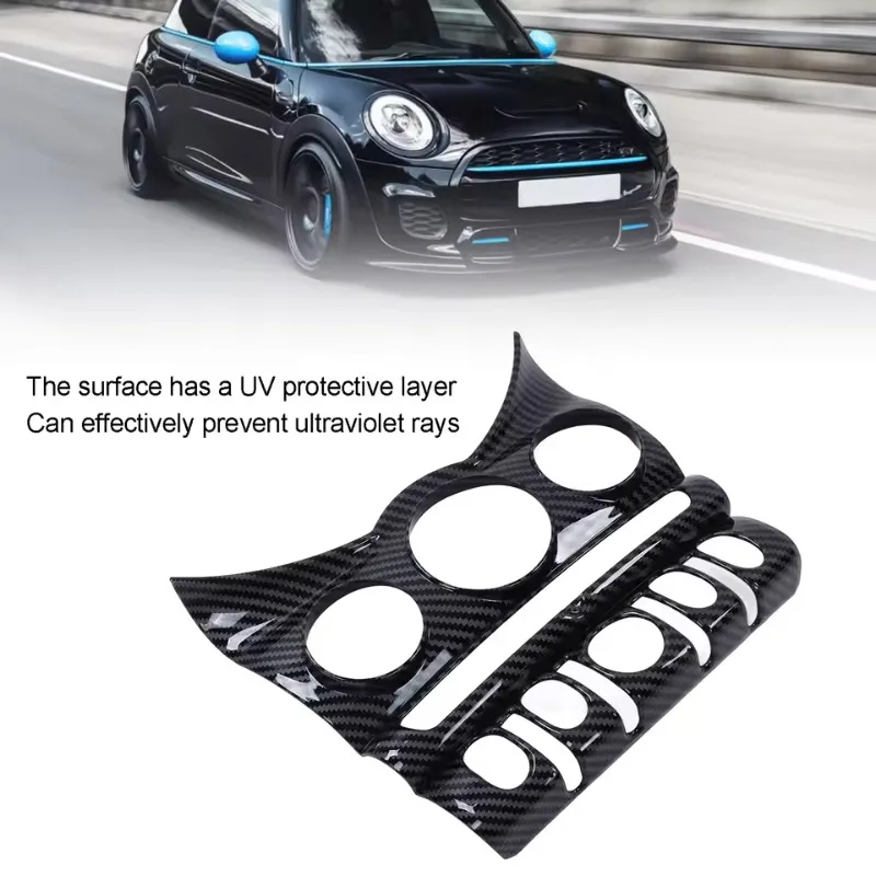 

Car Air Conditioning CD Panel Cover Trims Frame 6.5in AC CD Panel Sticker Carbon Fiber For Mini Cooper F55 F56 F57 2014-2021