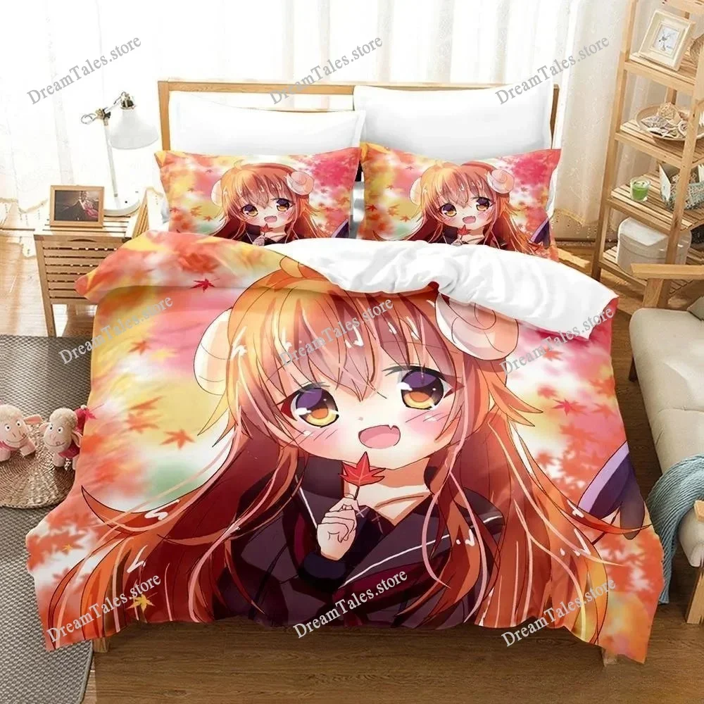 

Anime Girls The Demon Girl Next Door Bedding Set Boys Girls Twin Queen Size Duvet Cover Pillowcase Bed Kids Adult Home Textile