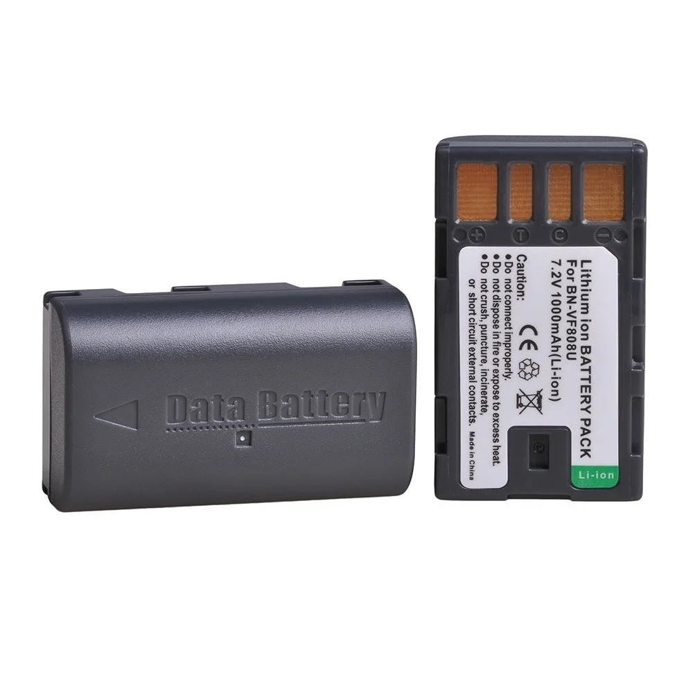 1000mAh BN-VF808 배터리 JVC GZ-HD7/GZ-MG575/GR-D750 GZ-MG330R GZ-MS130용 충전식 리튬이온 캠코더 배터리