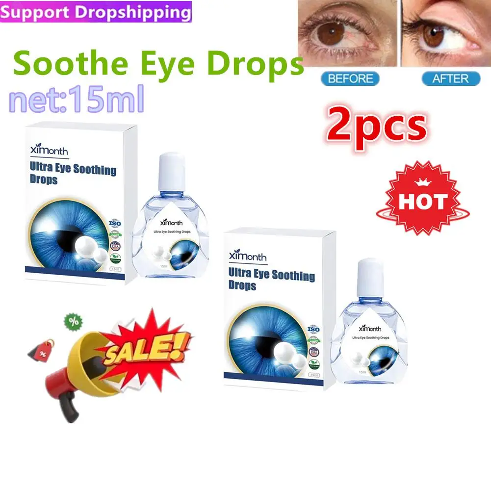 

2PCS Eyesight Improvement 15ml High Quality Eye Drops Relieve Blurred Vision Clean Drop Eyes Detox Discomfort Dry Itchy Liquid