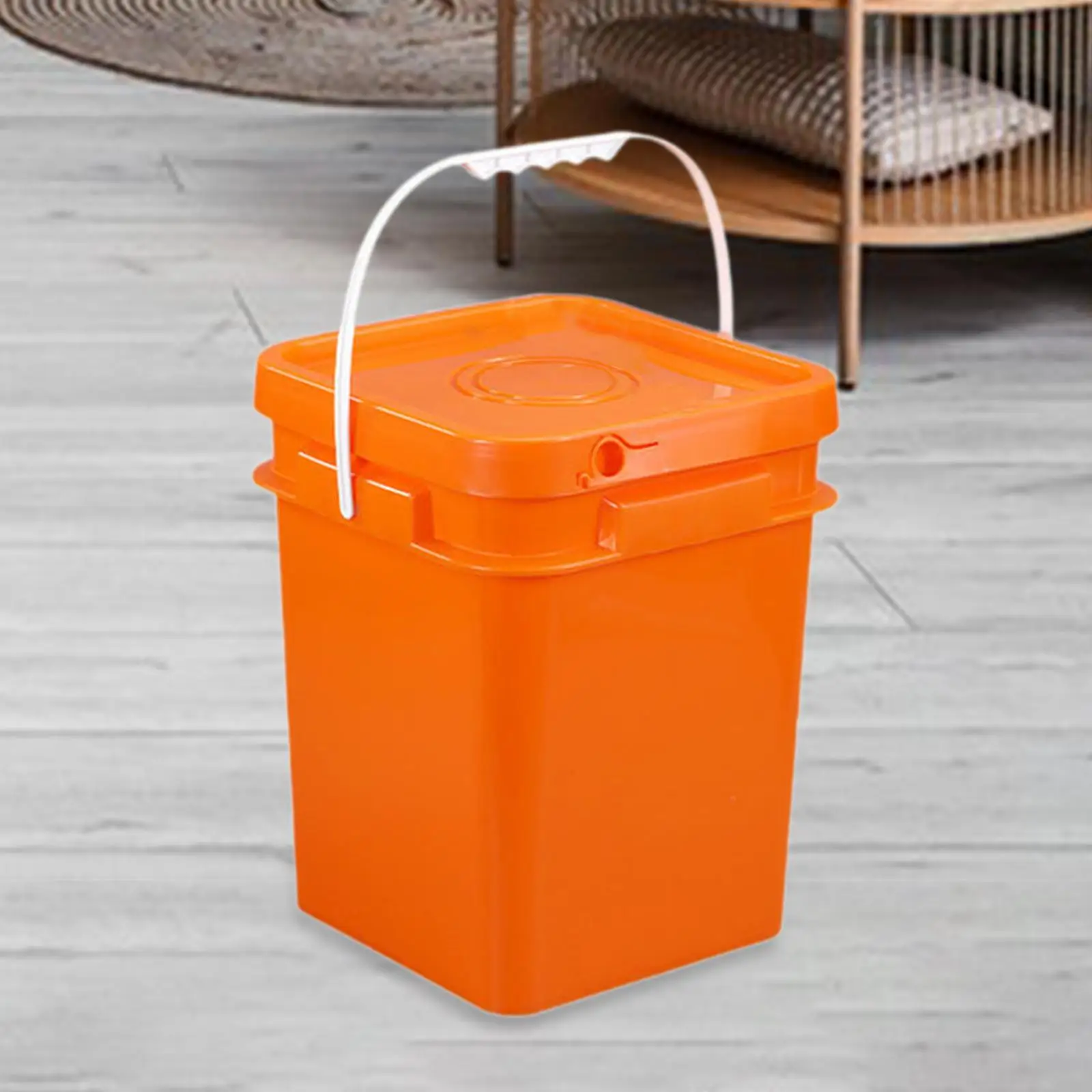 Square Bucket Pail with Handle and Lid All Purpose Pail for Outdoor Car Washing Home Kitchen Garage DIY Projects Paint Water