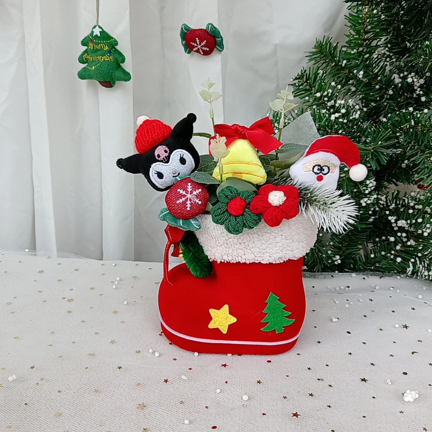 クリスマスブーツクロミハローキティシナモロールぬいぐるみおもちゃクリスマスパーティーの装飾バレンタインデーの誕生日プレゼント