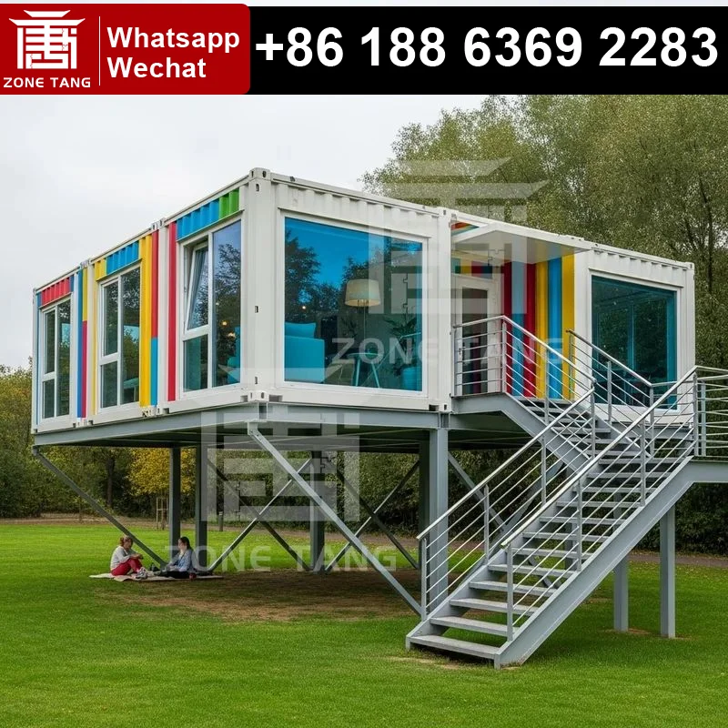 

Pre Fabricated Homes Multi Room Custom Interiors Multilevel Residence Flat Pack Home Insulation ISO CE Certificate Convenient