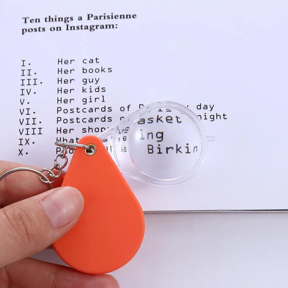 Key Chains Glass Lens Keychain With Magnifying Tools Magnifier with Key Chain Magnifying Glass Microscope Folding Magnifier