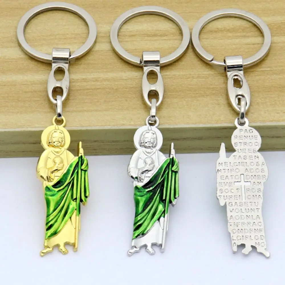 Creative Gold/Sliver Church Keychain Pendant European Style Craft Church Decor Statue Handmade Church Figures Ornaments Church