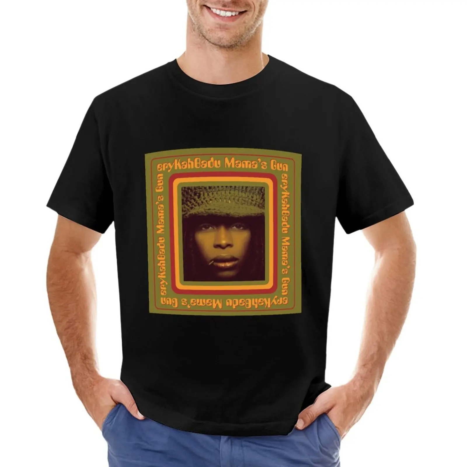 Erykah Badu Mamas gun T-Shirt sublime t shirt cute clothes new edition t shirt sports fan t-shirts mens workout shirts