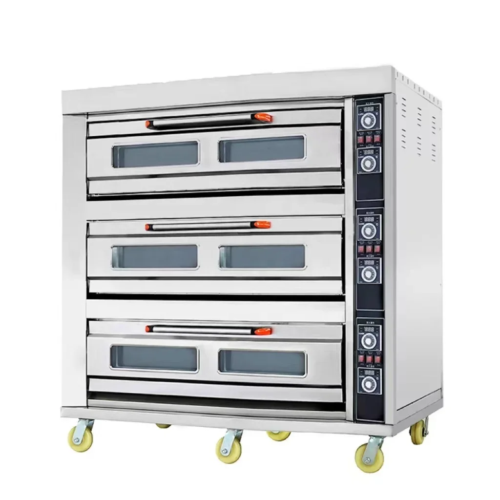

Machine For Industrial Bakery Equipment Electric Oven 3 deck 6 trays Baking Oven