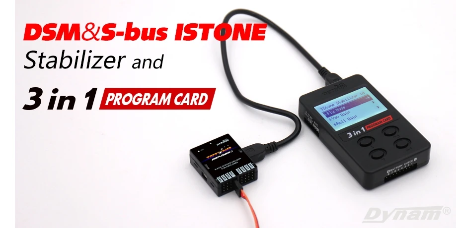 

Detrum Tech Istone-All V2 6-axis Gyro & Stabilizer Flight Controller FC W/32-bit ARM MCU ,3-in-1 LCD Program Card for Airplane