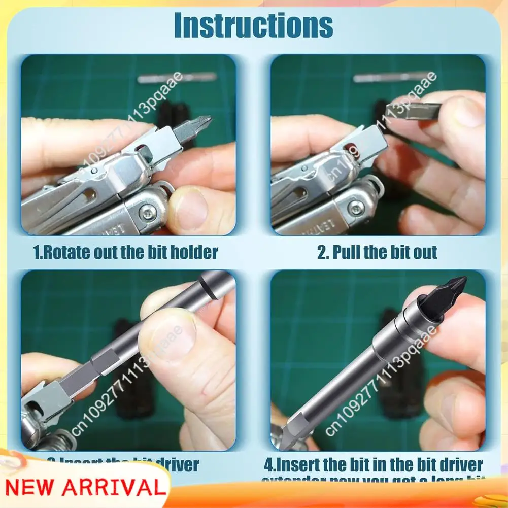 N84R 2 حزمة متعددة المهام بت سائق موسع مع 1/4 بوصة مثقاب تمديد قضيب مقبض مسطح لتعزيز استخدام الملحقات #1