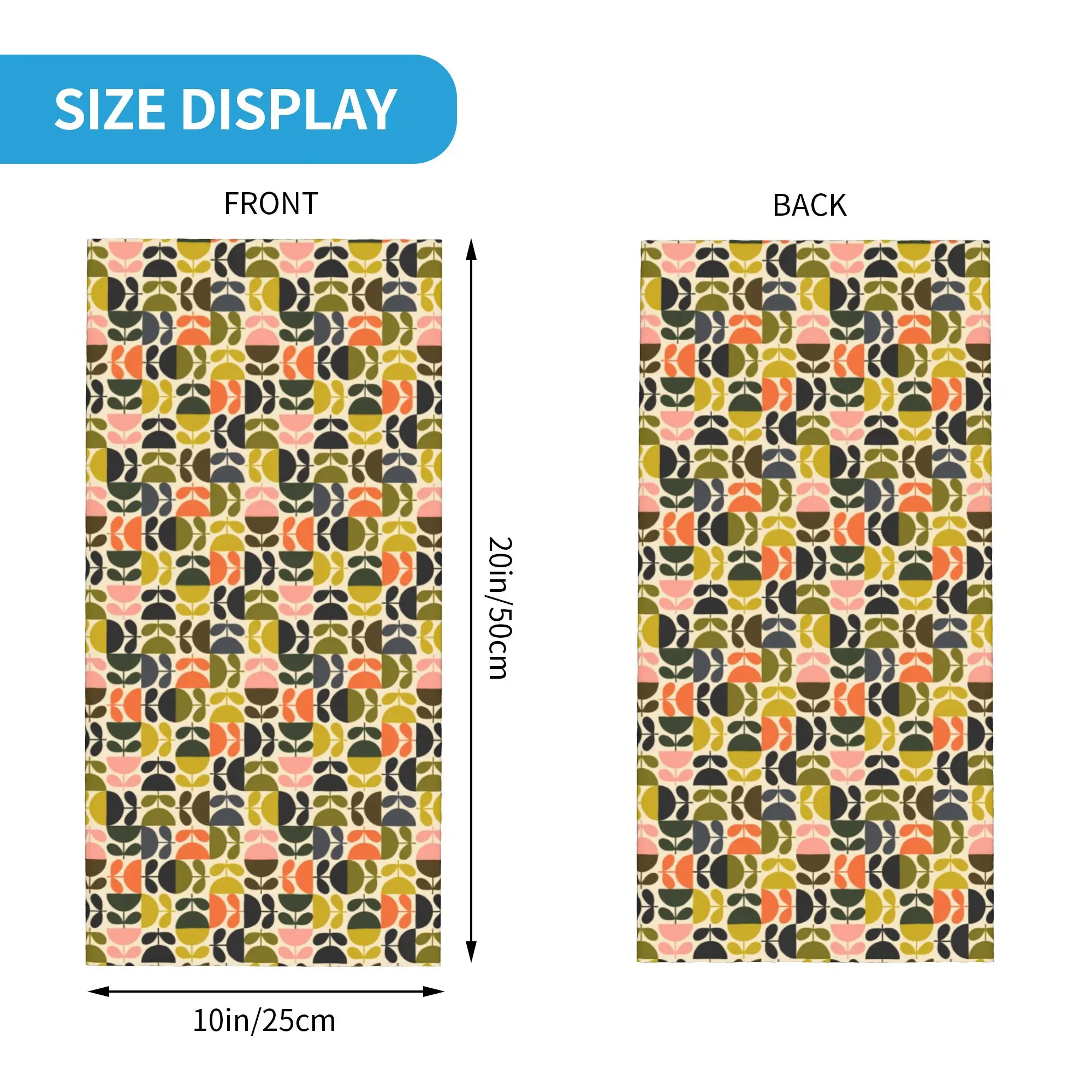 Orla Kiely Scandinavian Flowers Winter Headband Neck Warmer Men Women Ski Camping Tube Scarf  Face Bandana Gaiter