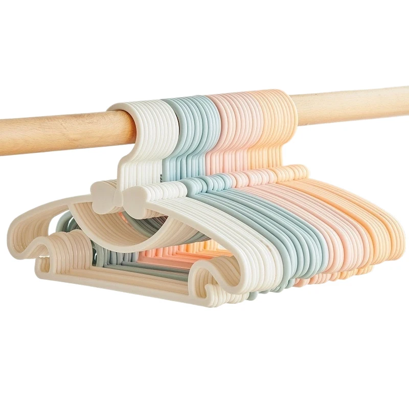 

10Pcs Baby Clothing Support Non-Slip Household Products Newborn Plastic Clothes Hangers Cloth Hanging Shelf Home Drying Rack