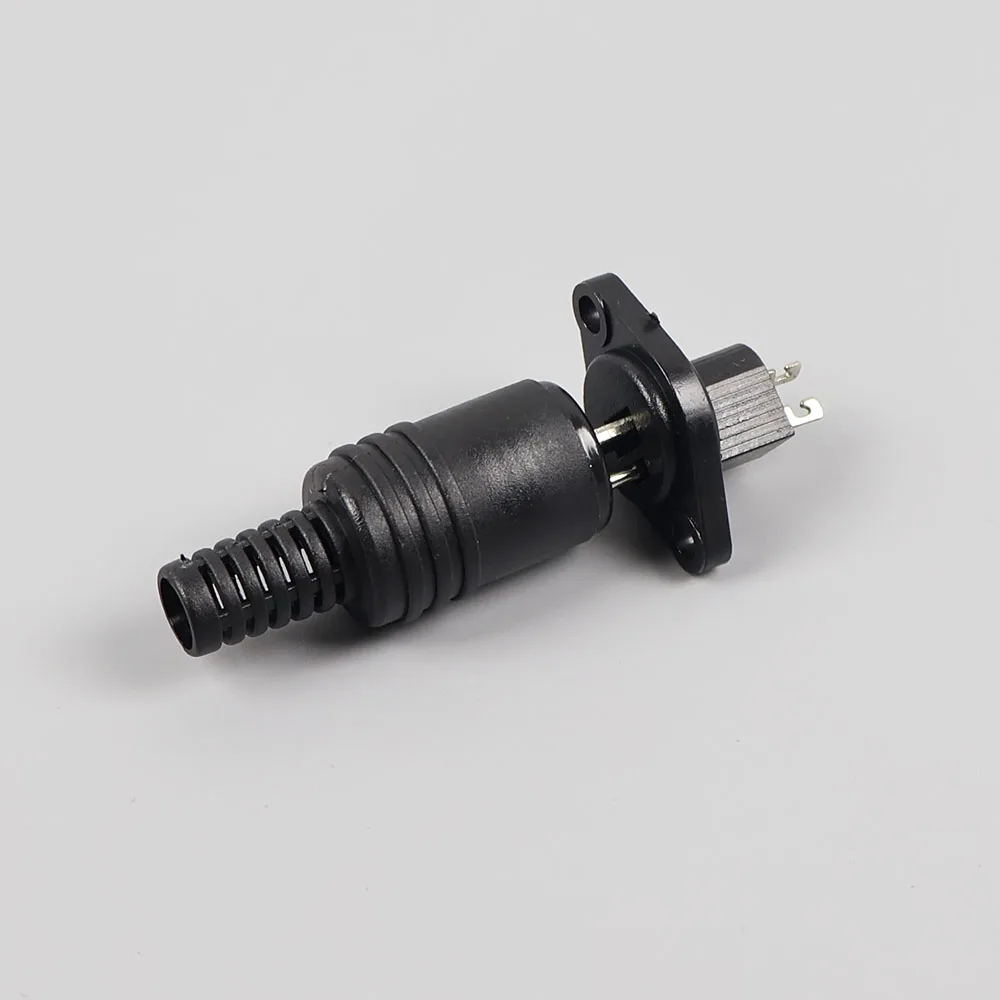 10pcs 2 Pin Black DIN Plug Speaker and HiFi Connector Screw Terminals Connector Power Audio Lamp Signal Plug Adapters