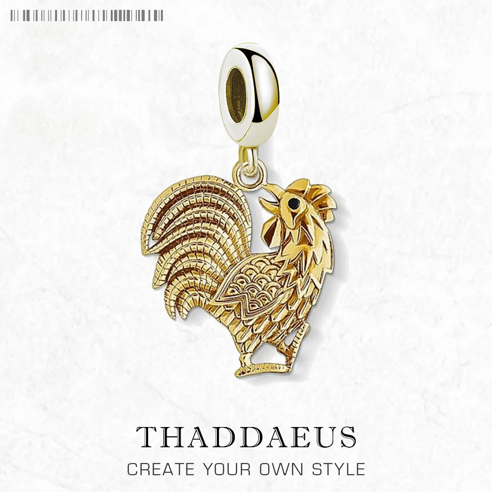 

Pendant Cock Chicken Brand New Fashion 925 Sterling Silver Jewelry Europe Accessories Trendy Gift For Women Men