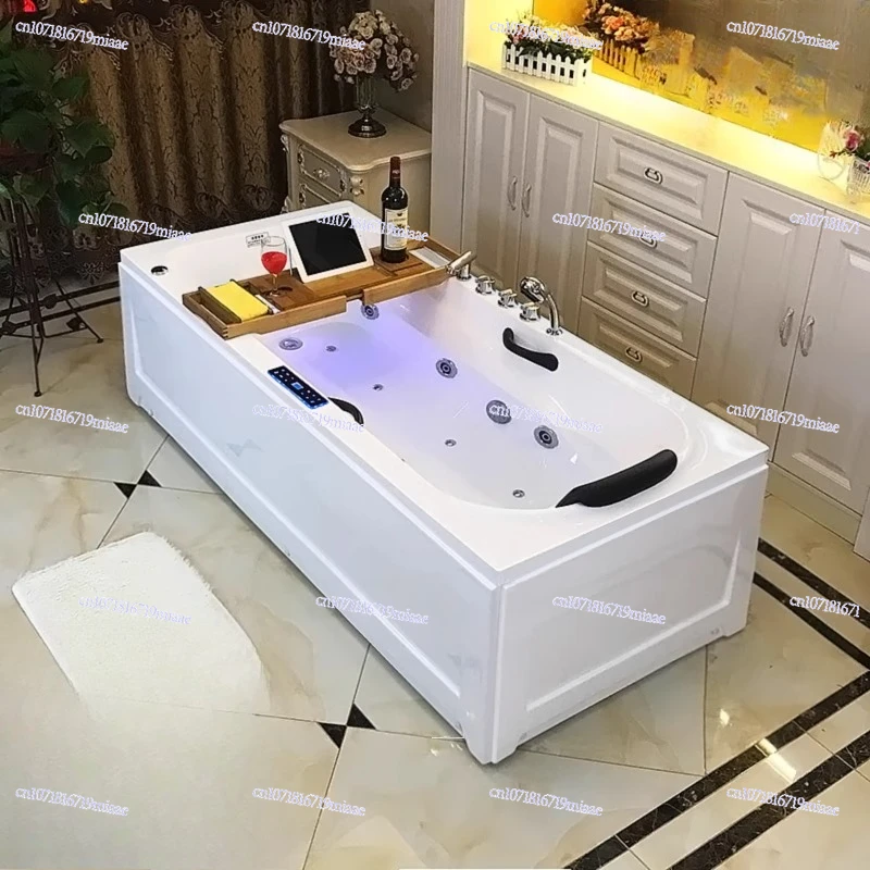 

Deluxe Independent Acrylic European Small Apartment Household Adult Small Bathtub Surfing Massage Constant Temperature Heating