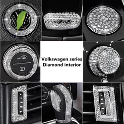 Dla Volkswagen Golf 7 POLO CC Passat Tiguan B6 Beetl B8 VW JETTA MK3 MK4 MK5 mk6 kierownica diamentowe wykończenie wnętrza akcesoria